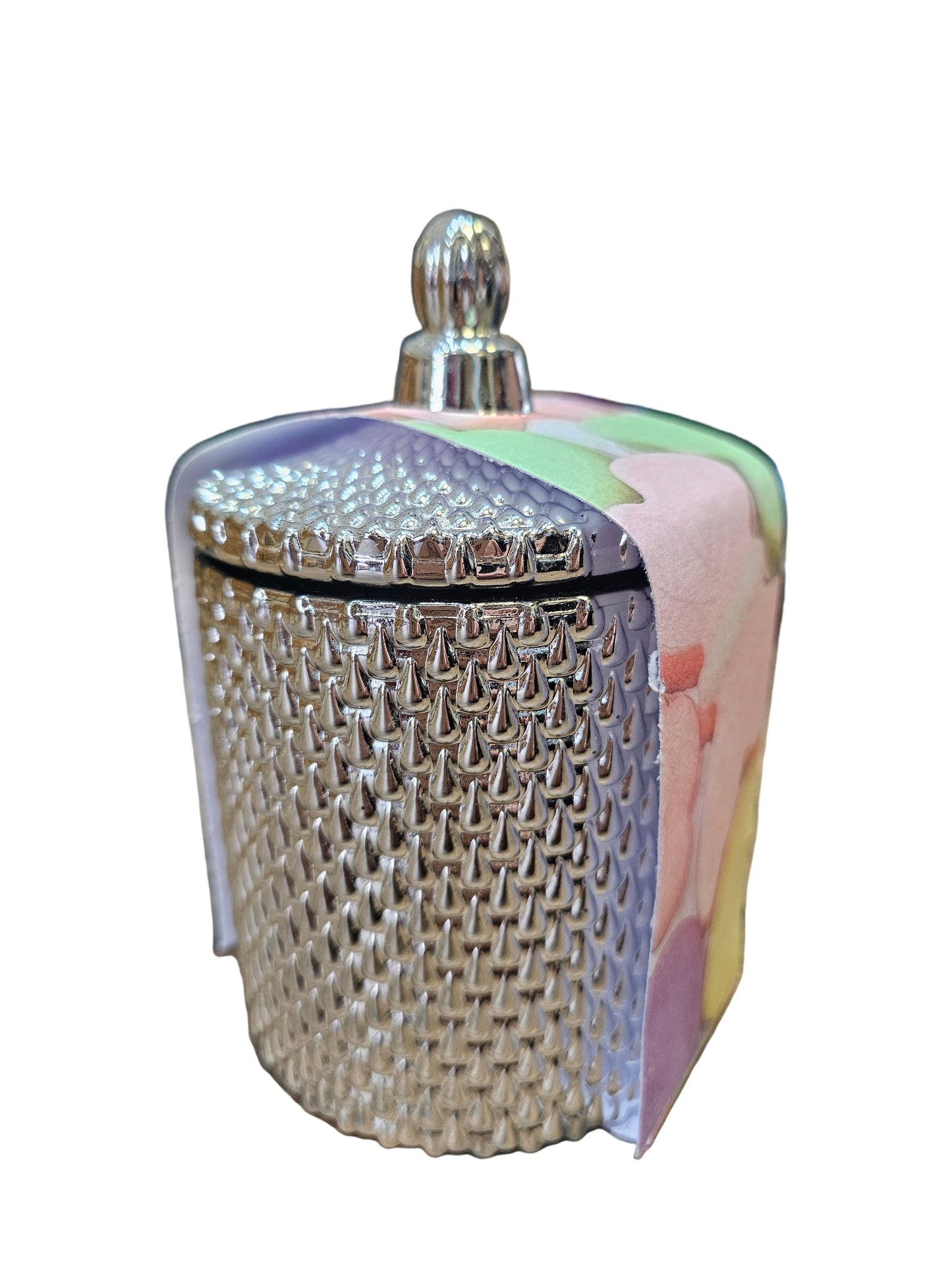 Large Glass Storage Jar Filled with Scented wax melts in Bloom