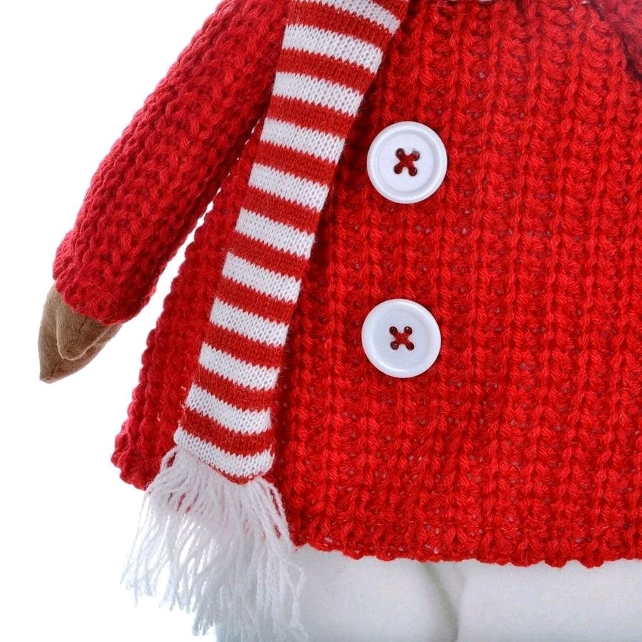 42cm Red Standing Reindeer Christmas Decoration - Festive Home Decor