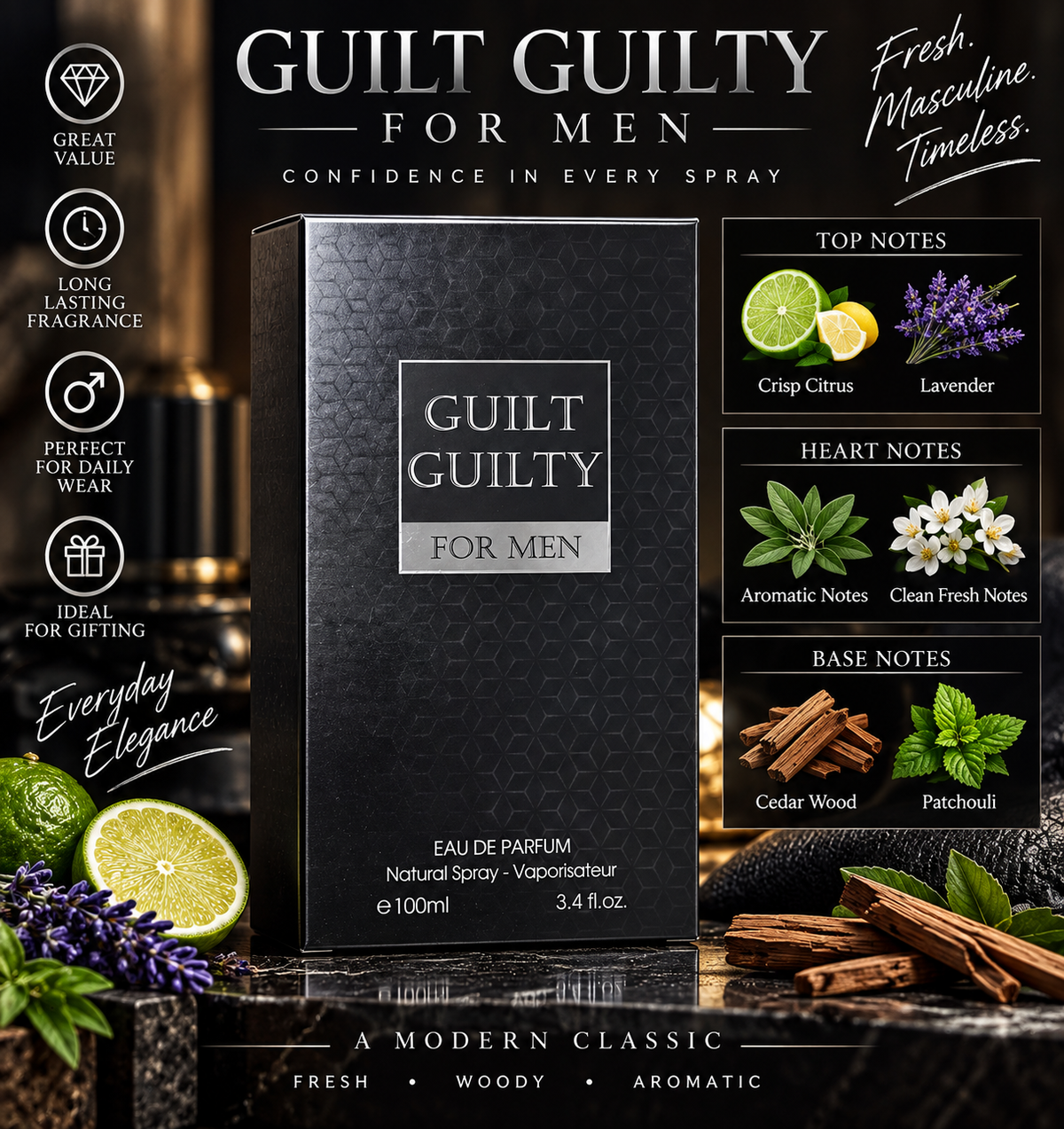 Guilt Guilty eau de parfum 100ml for men