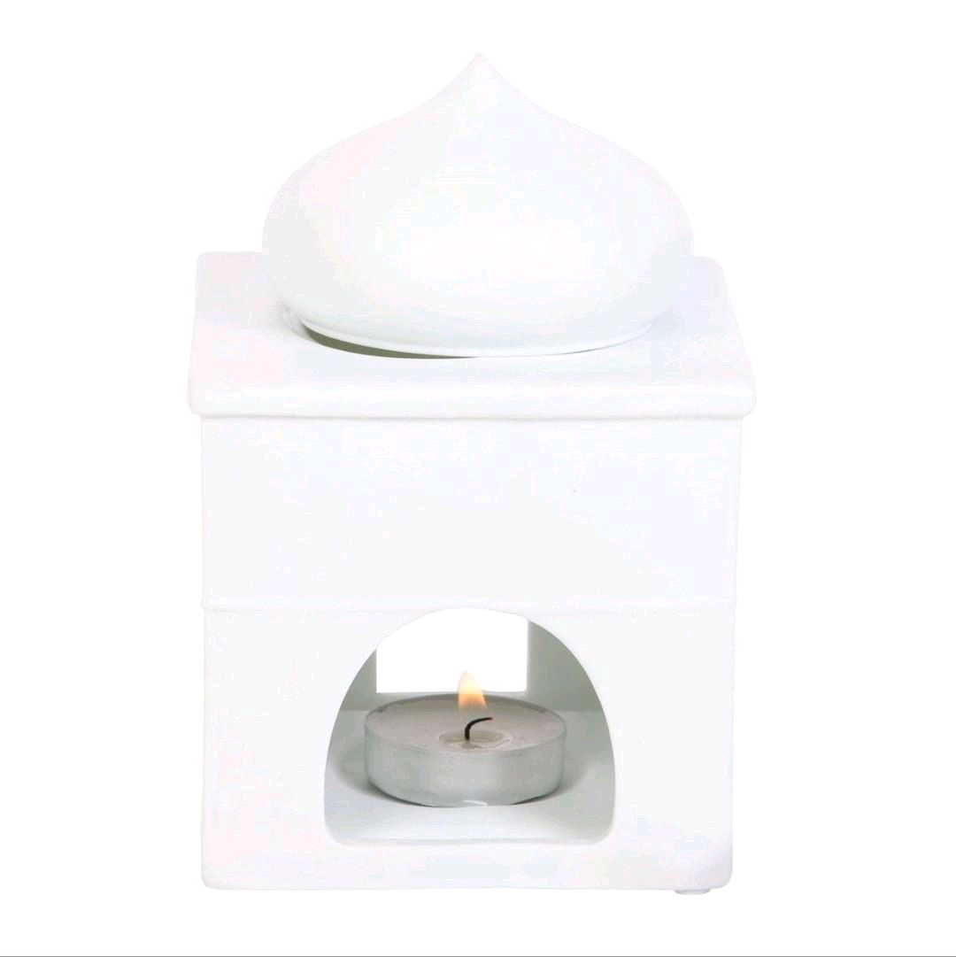 White Mosque Oil/incense burner Decor Fragrance Ornaments