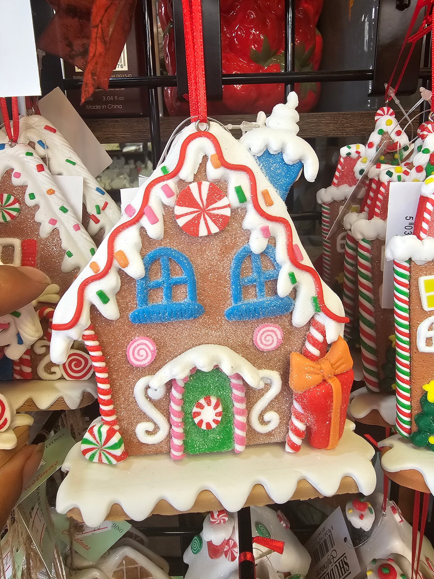 Christmas Cookie Gingerbread House Front Hanging Decoration