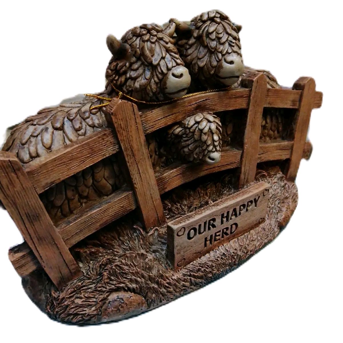 Highland Cows Happy Herd Statue