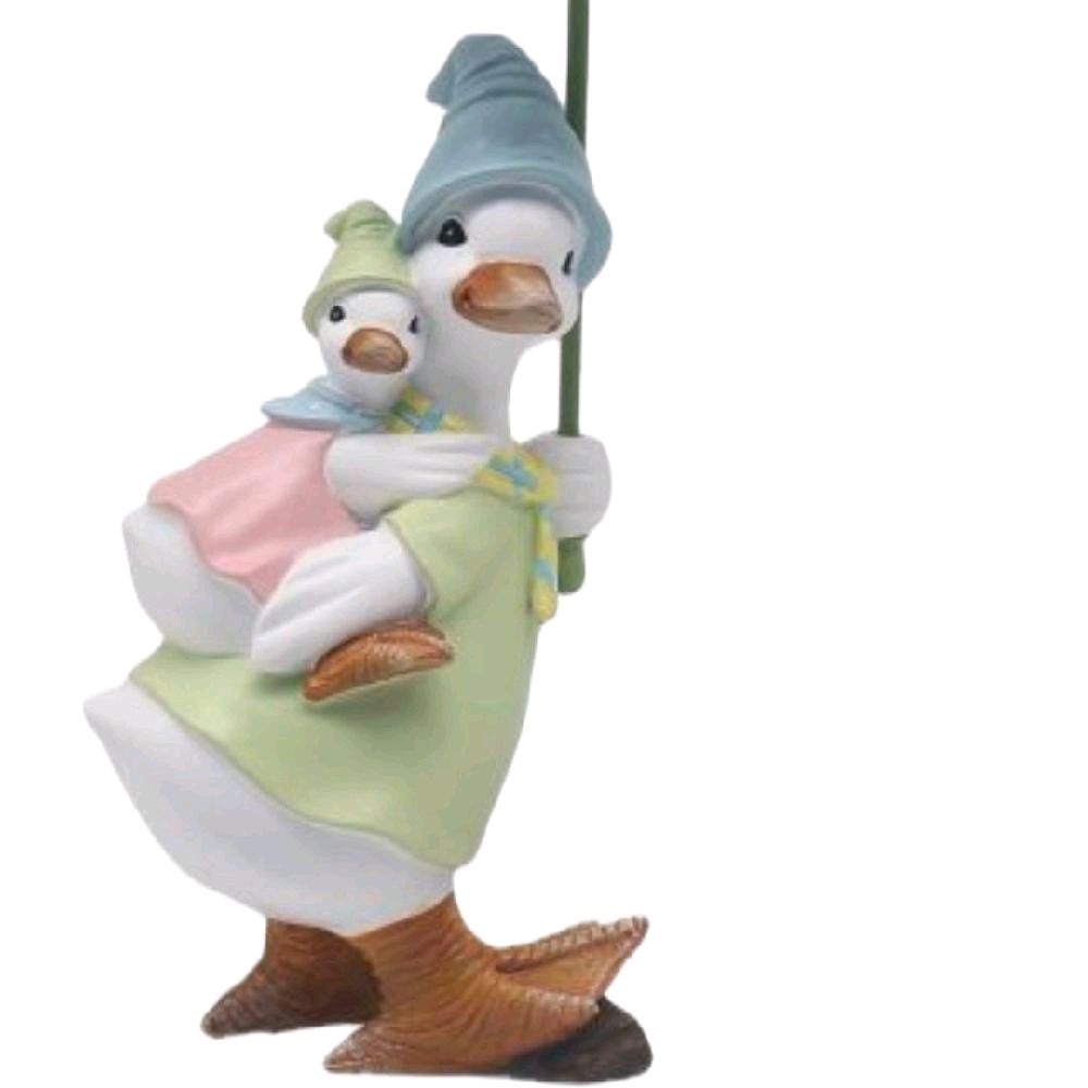 Rainy Duck With Baby duck  Figurine  home decor statue ornament Gift