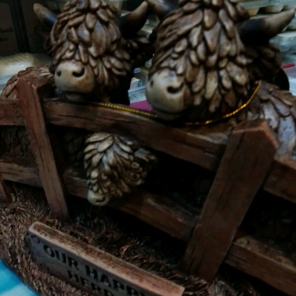 Highland Cows Happy Herd Statue