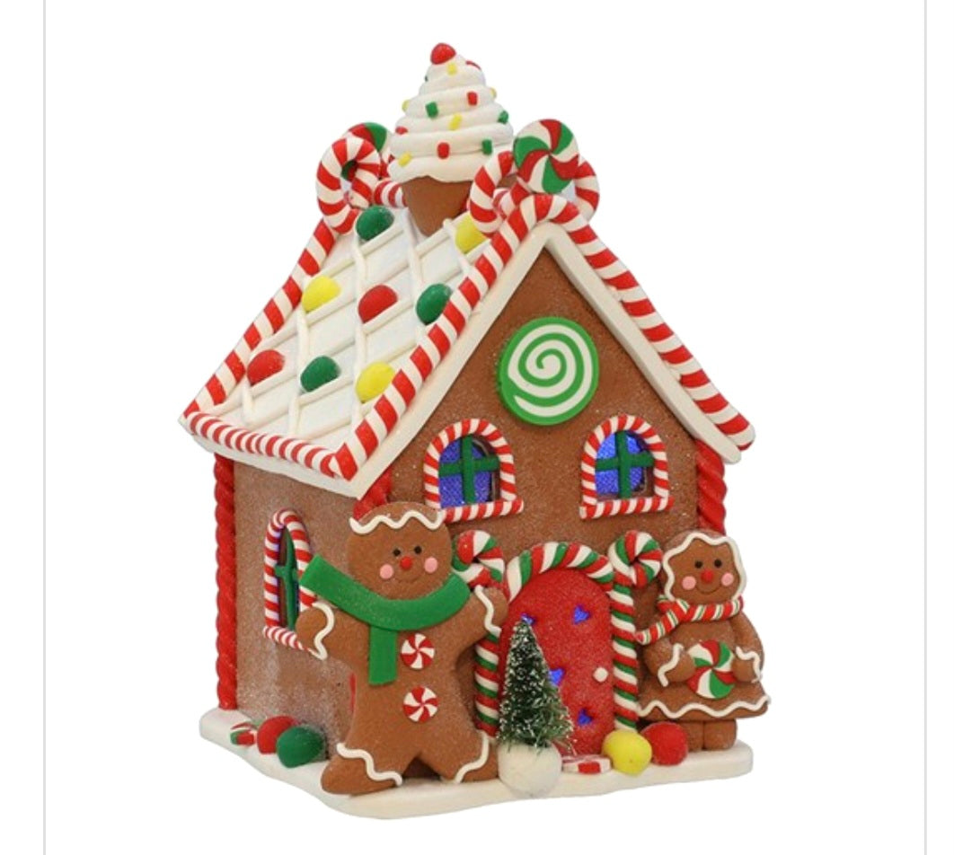 Christmas Cookie LED Gingerbread House Large Ornament