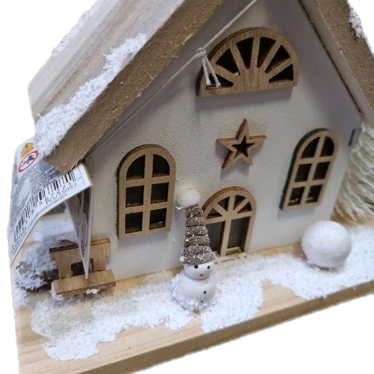 LED Festive House Ornament - Perfect for Home Decorations Decorative Wooden