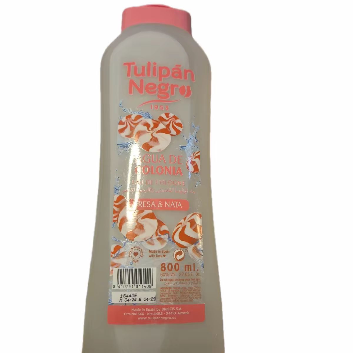 Tulipan negro aqua de colonia body cologne fresca nata 800ml