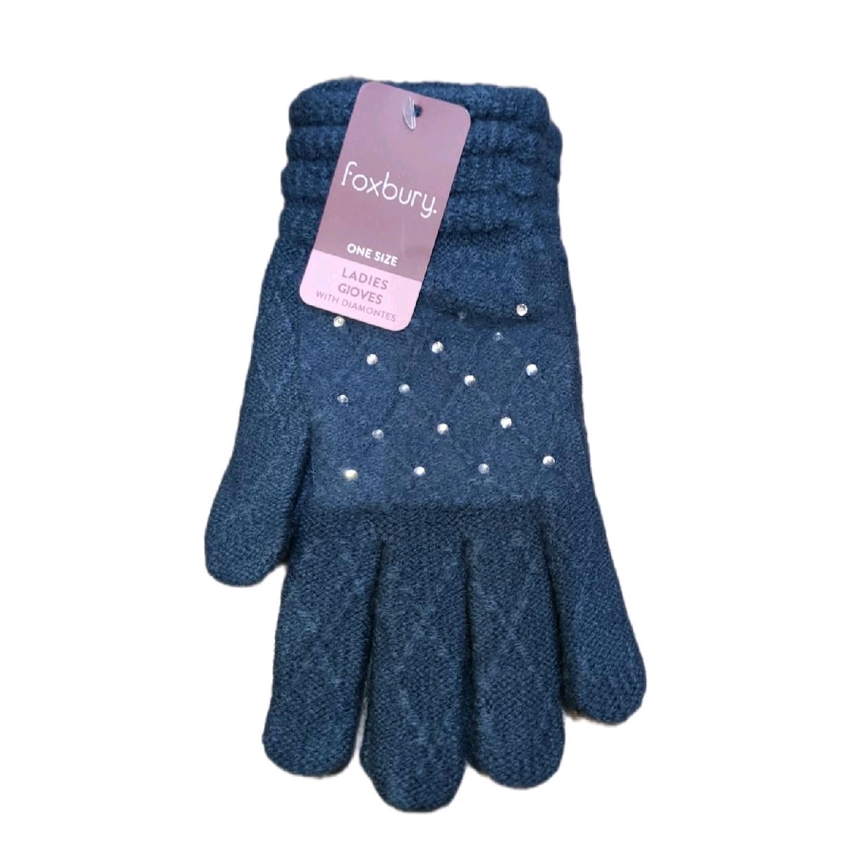 Ladies Gloves with Diamante