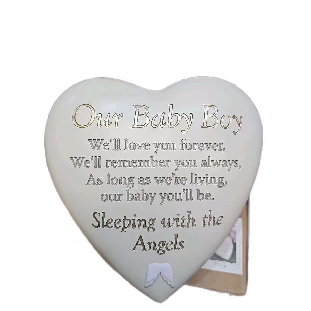Thoughts of you, Angel baby Graveside heart plaque