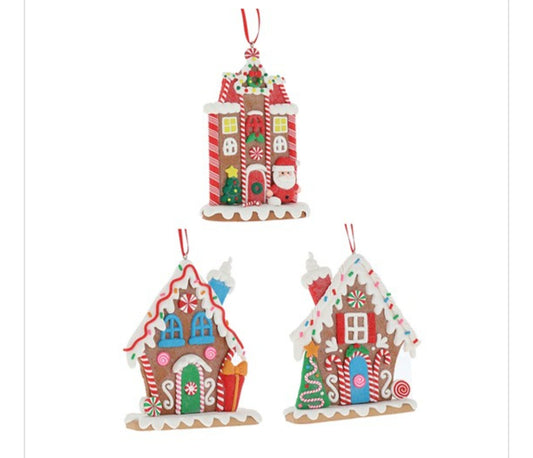 Christmas Cookie Gingerbread House Front Hanging Decoration