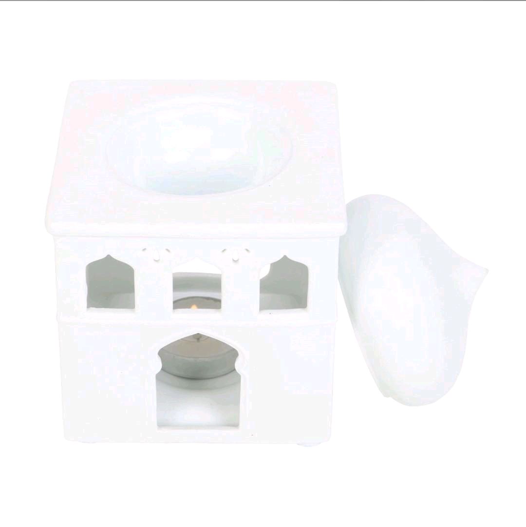 White Mosque Oil/incense burner Decor Fragrance Ornaments