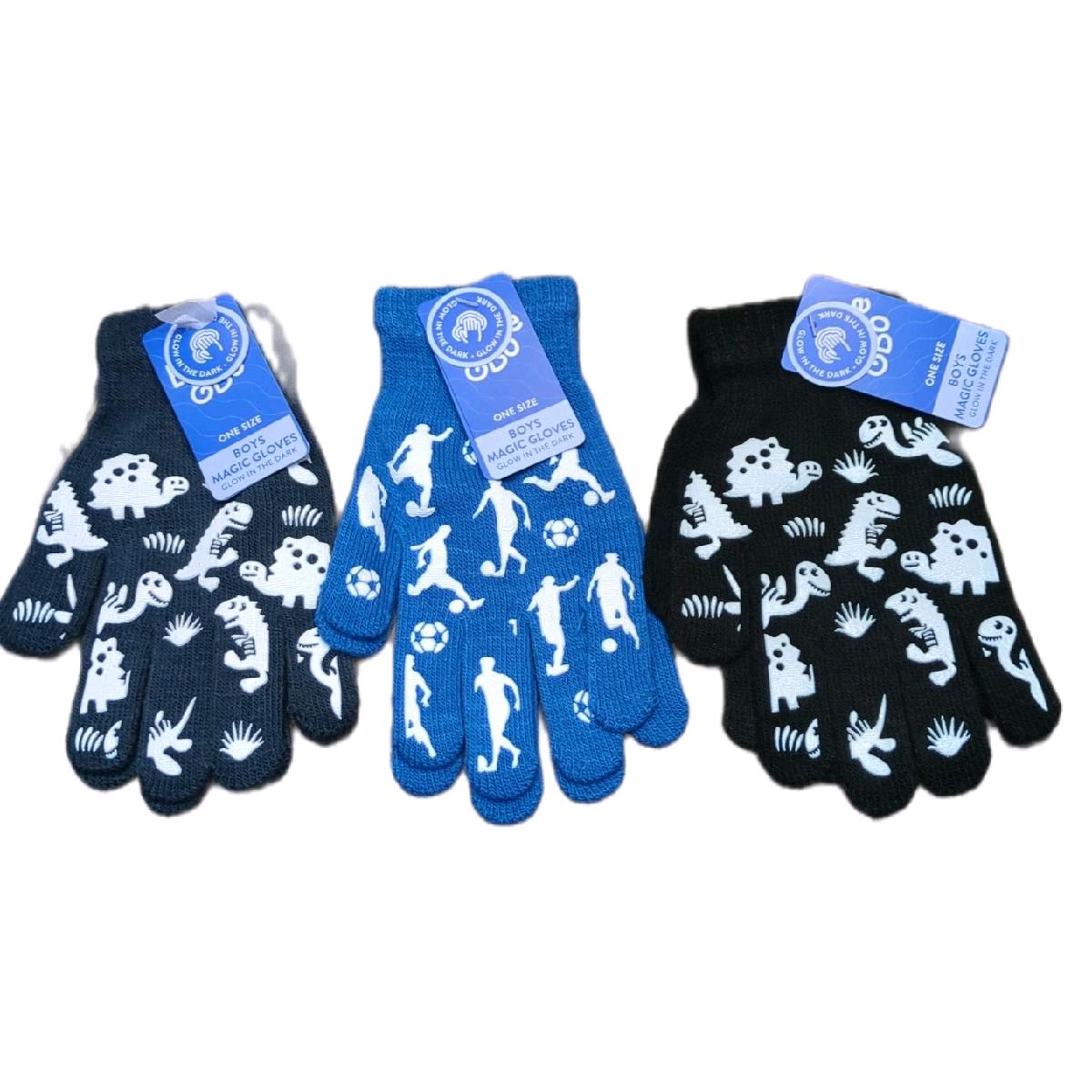 Boys and Girls Glow in the Dark Magic Gloves with Grips