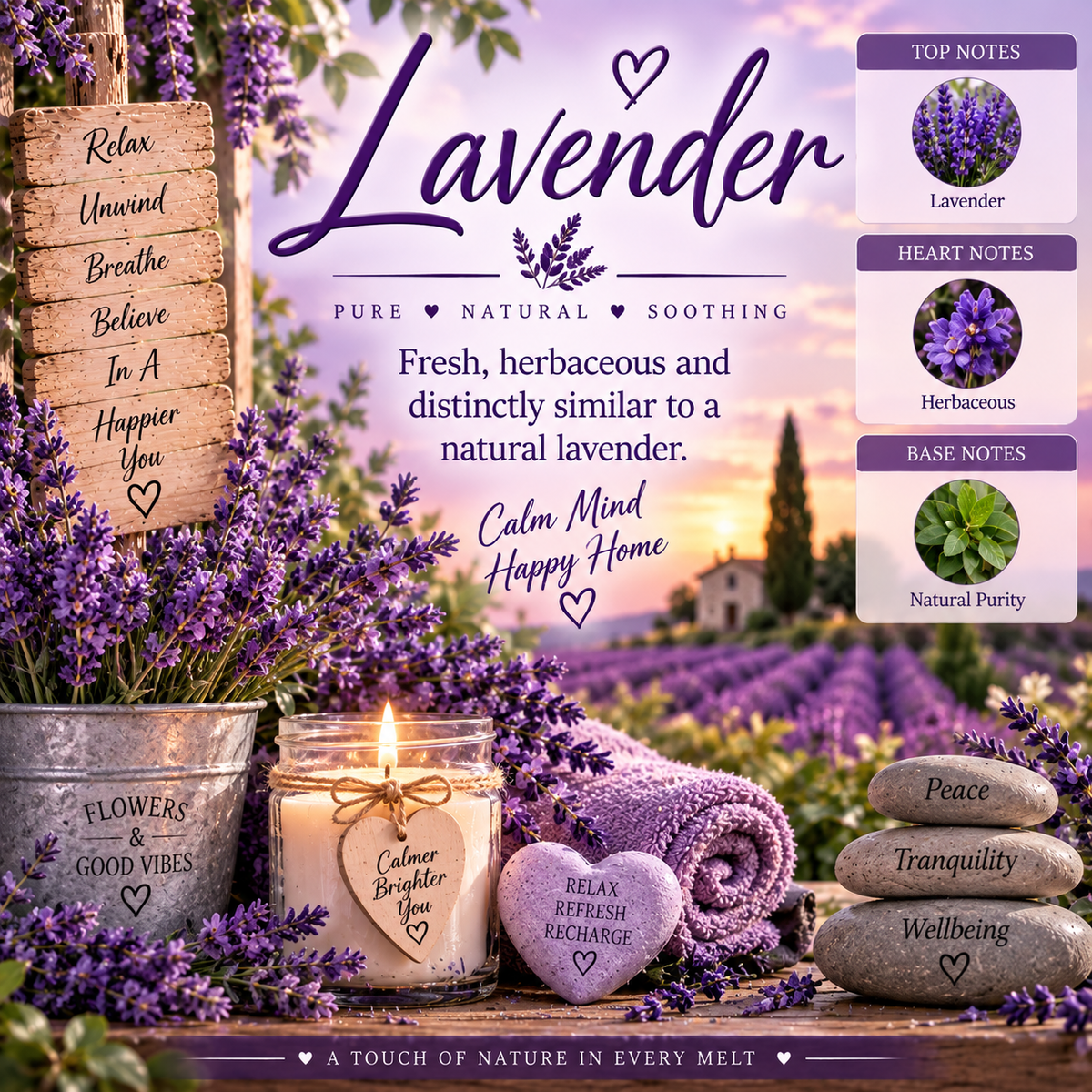 Spa and relaxation inspired wax melts various scents