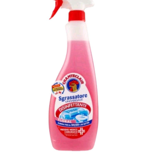 Chanteclair Sgrassatore Universal Disinfectant Spray 600ml - Floral Fragrance for Effective Cleaning and Disinfection Household