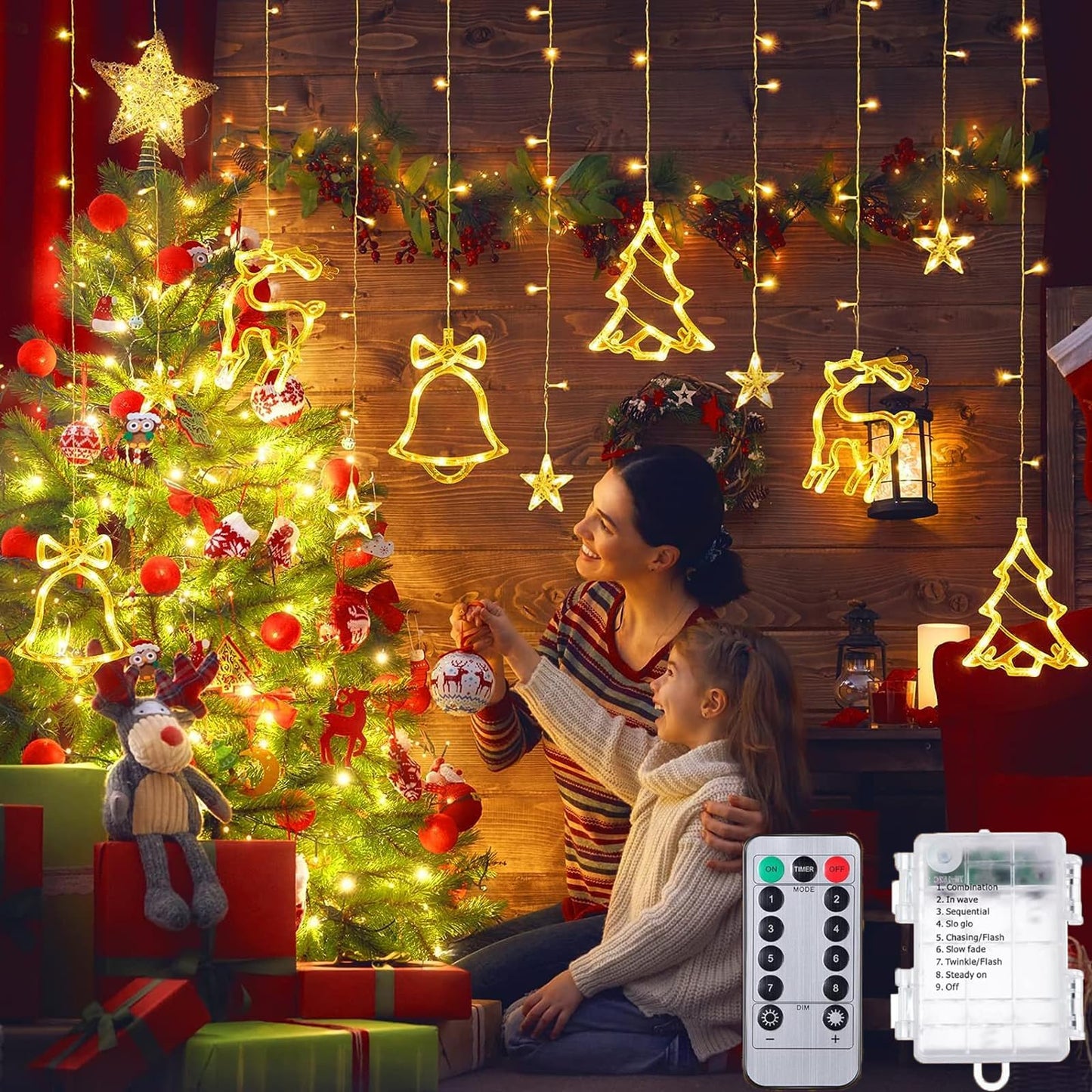 11.5ft Waterproof LED fairy curtain lights