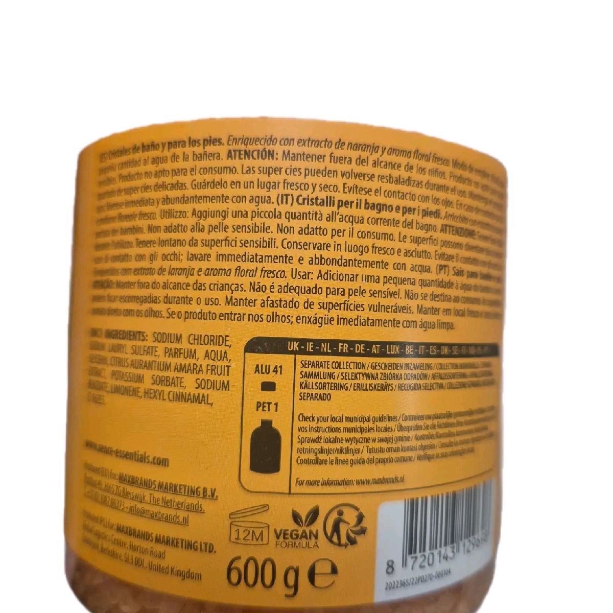 Sence Wellness Energise Bath and Foot Crystals with Orange Extract and Fresh