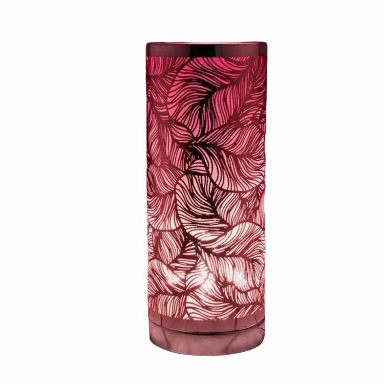 Artistic Pink leaf aroma lamp - Durable metal design