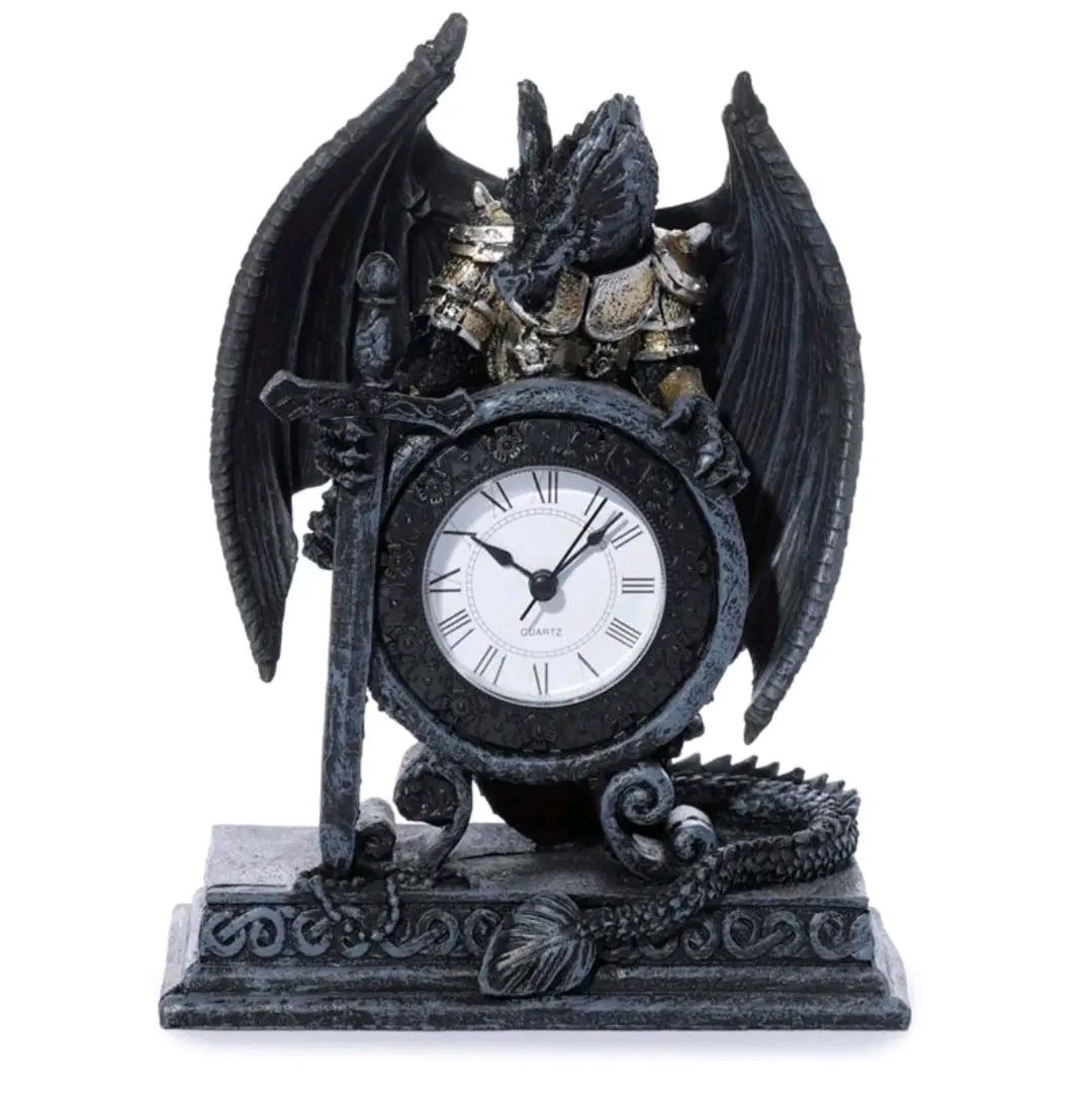 Dragon in Armour Mantle Clock