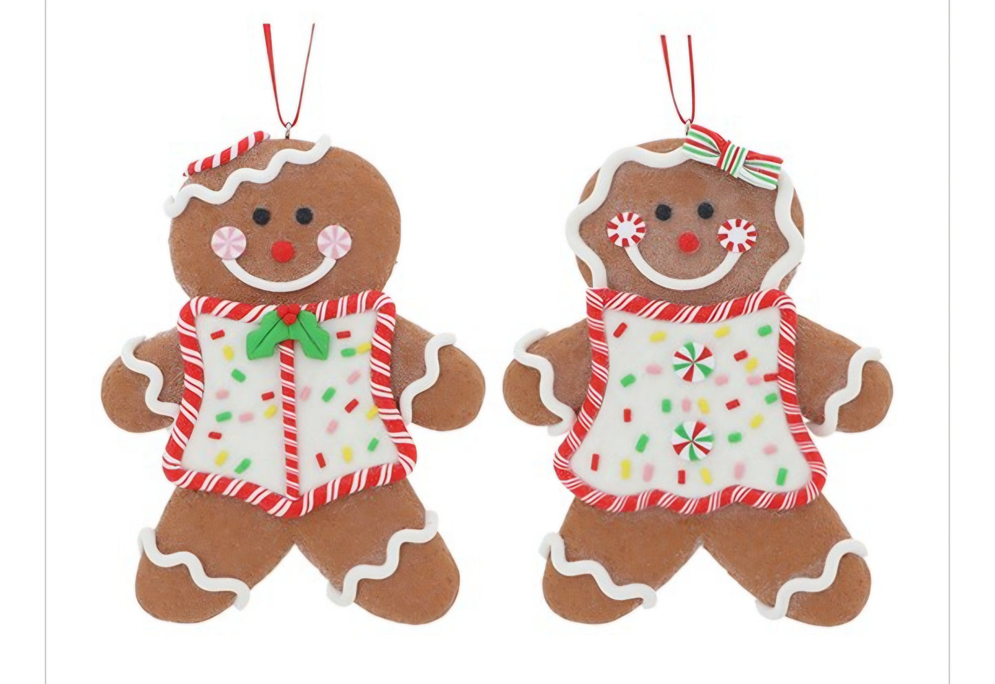 Christmas Cookie Gingerbread People Large Hanging Ornaments