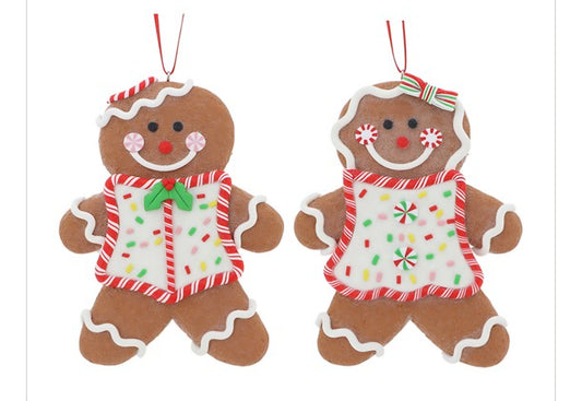 Christmas Cookie Gingerbread People Large Hanging Ornaments