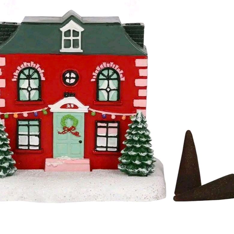 Christmas House Incense Cone Burner - Christmas Ornaments Decoration