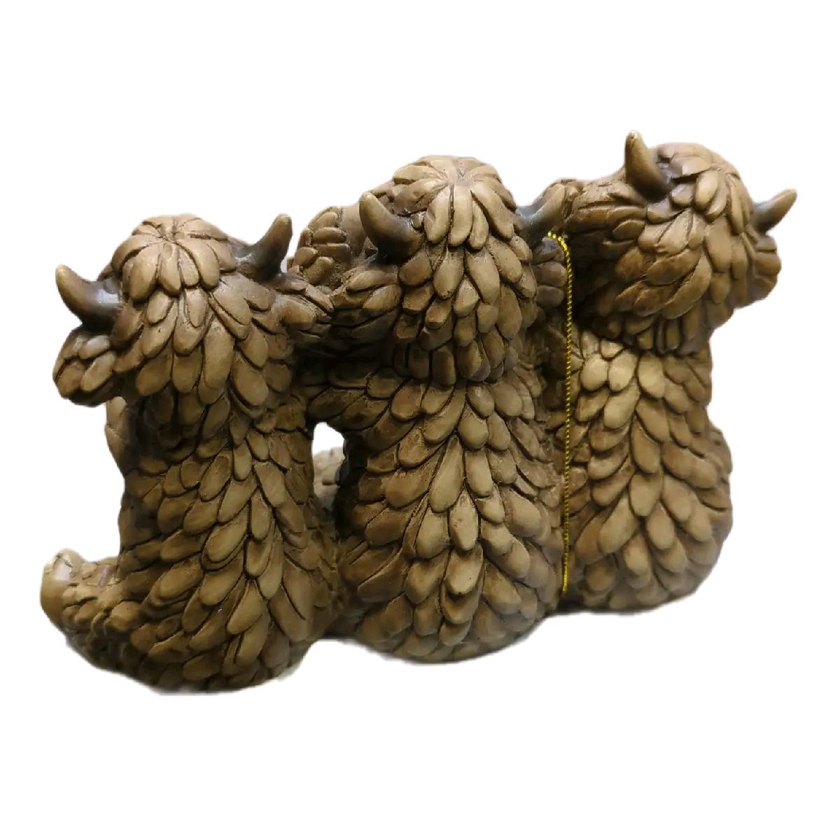 Highland Cow Ornament - Hear no Evil, See no Evil, Speak no Evil