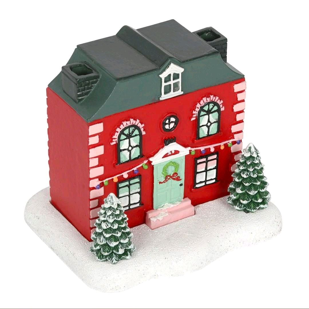Christmas House Incense Cone Burner - Christmas Ornaments Decoration