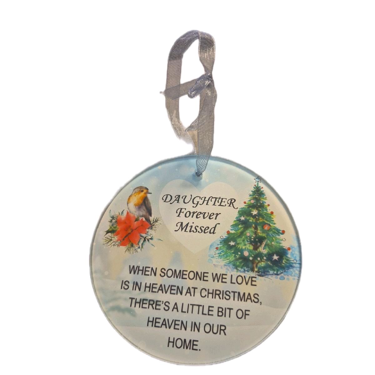 Xmas Robin Tree Hanging Disc - Hangable Decor various Ornaments Decoration