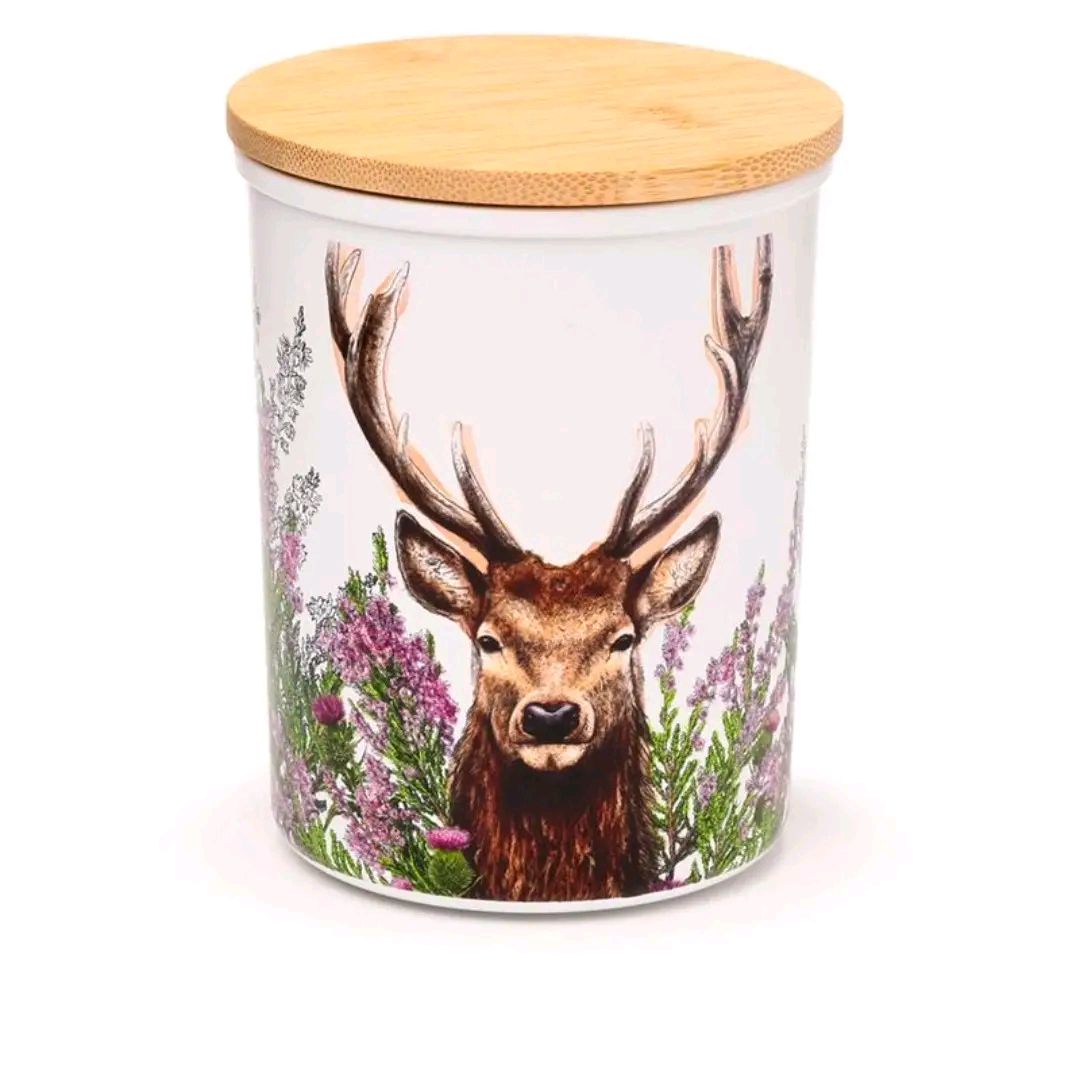 Wild Stag Set of 2 RPET & Bamboo Storage Jars S/M for Kitchen Containers