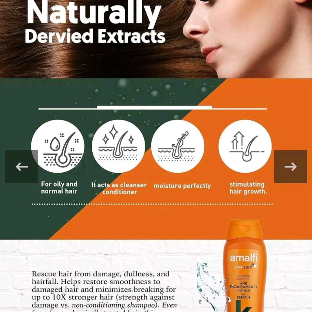 Amalfi Haircare Keratin Shampoo for Damaged Hair - 750ml - Conditioner