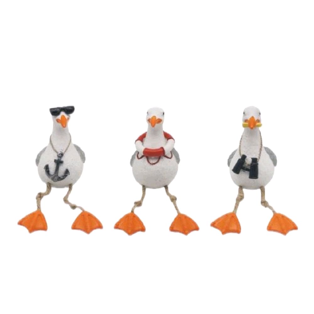 Seagull Decor Set with String Legs for Home Decor