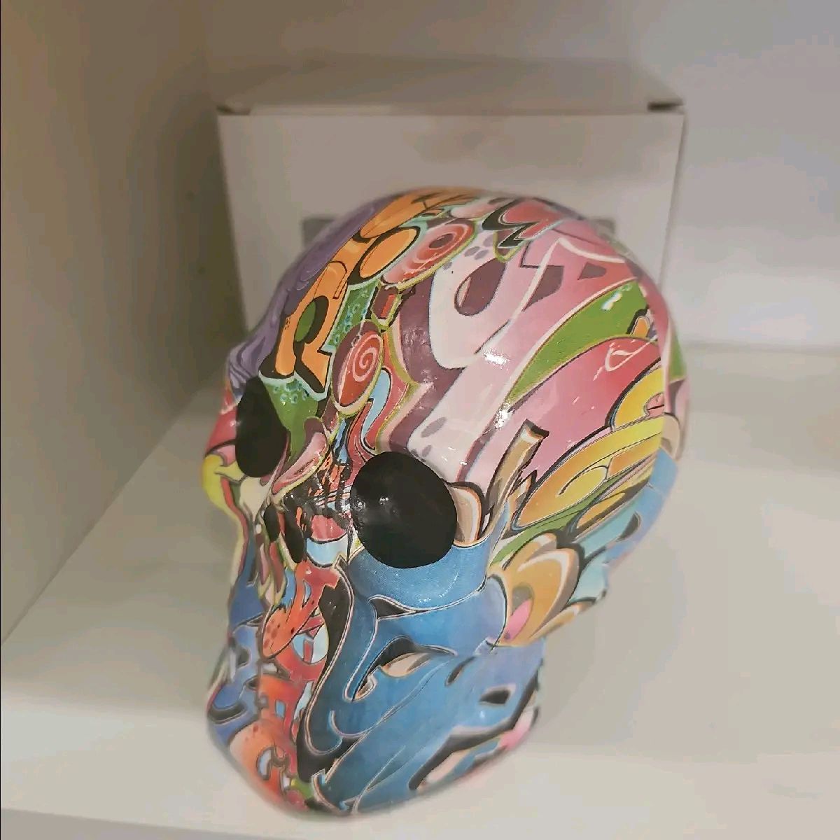 Graffiti Art Money Box Skull 13cm