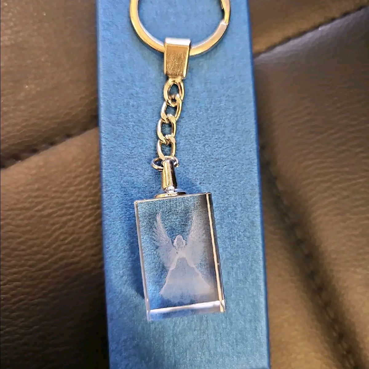 Guardian Angel Crystal Key Chain