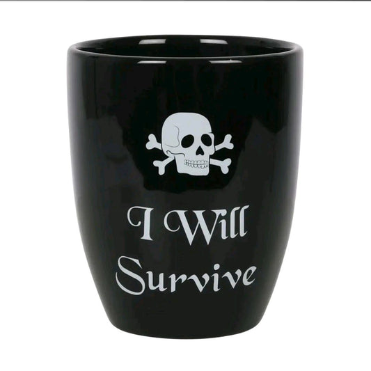 I Will Survive Skull Plant Pot