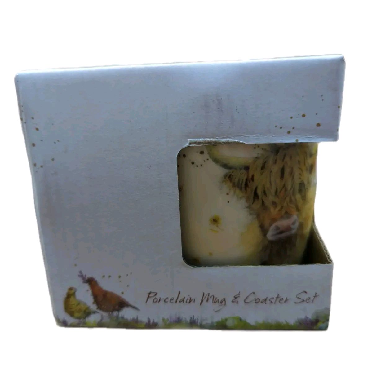 Highland Cow Mug & Coaster gift set