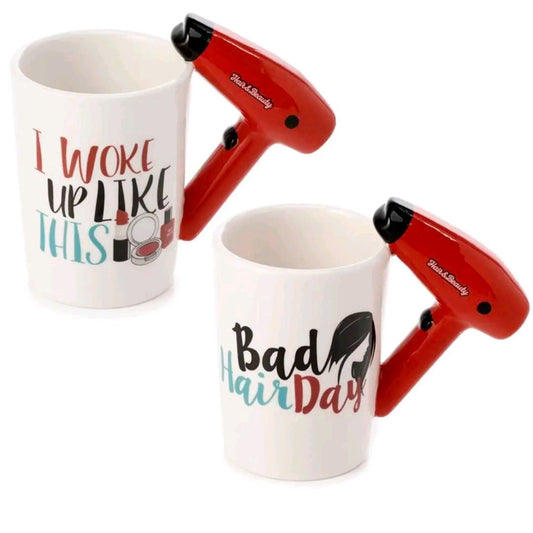 Hair & Beauty slogan Shaped Handle Mug