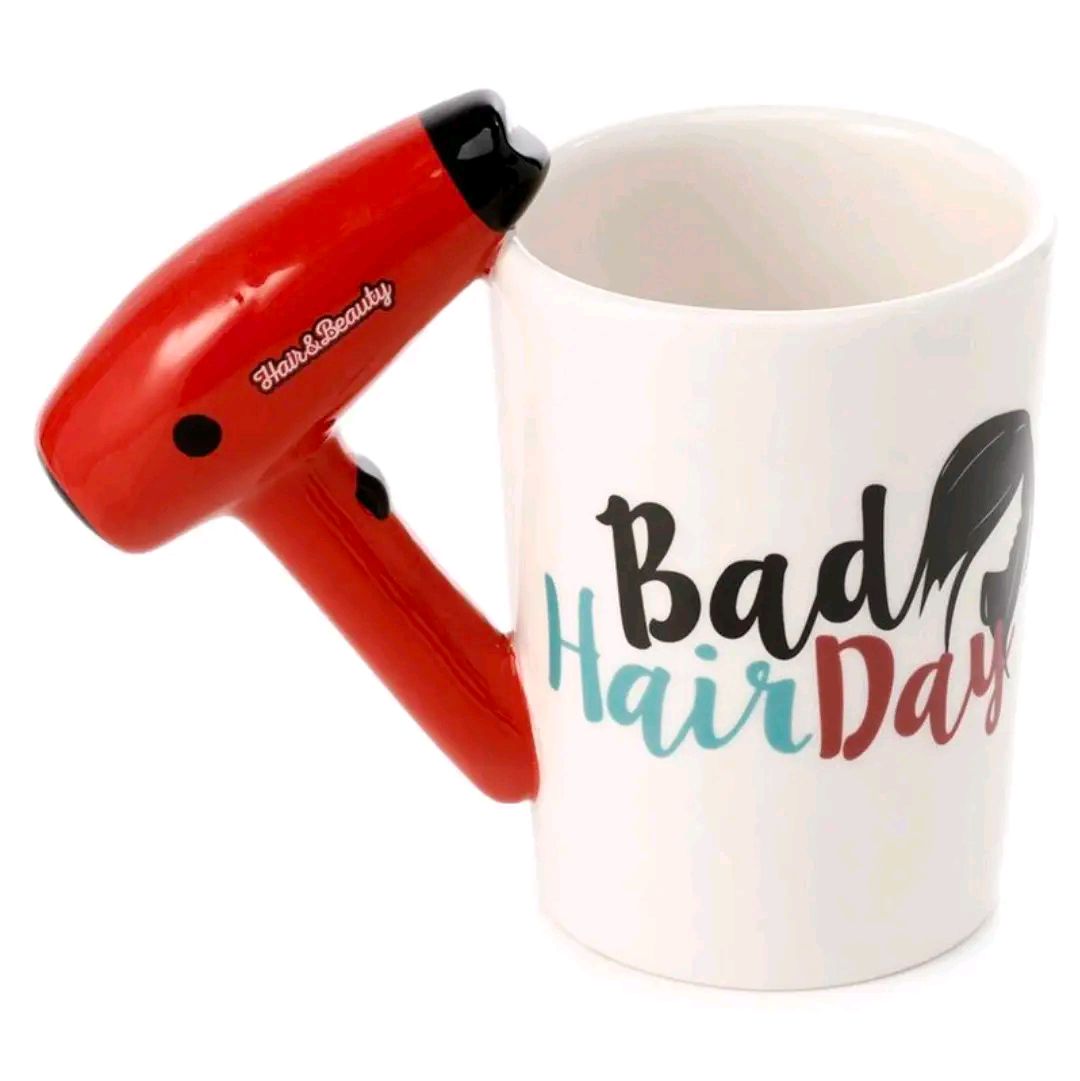 Hair & Beauty slogan Shaped Handle Mug