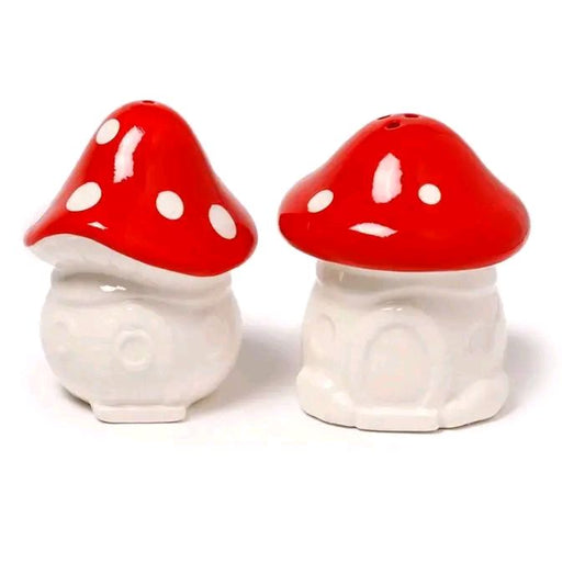 Fairy Toadstool House Salt & Pepper Shakers