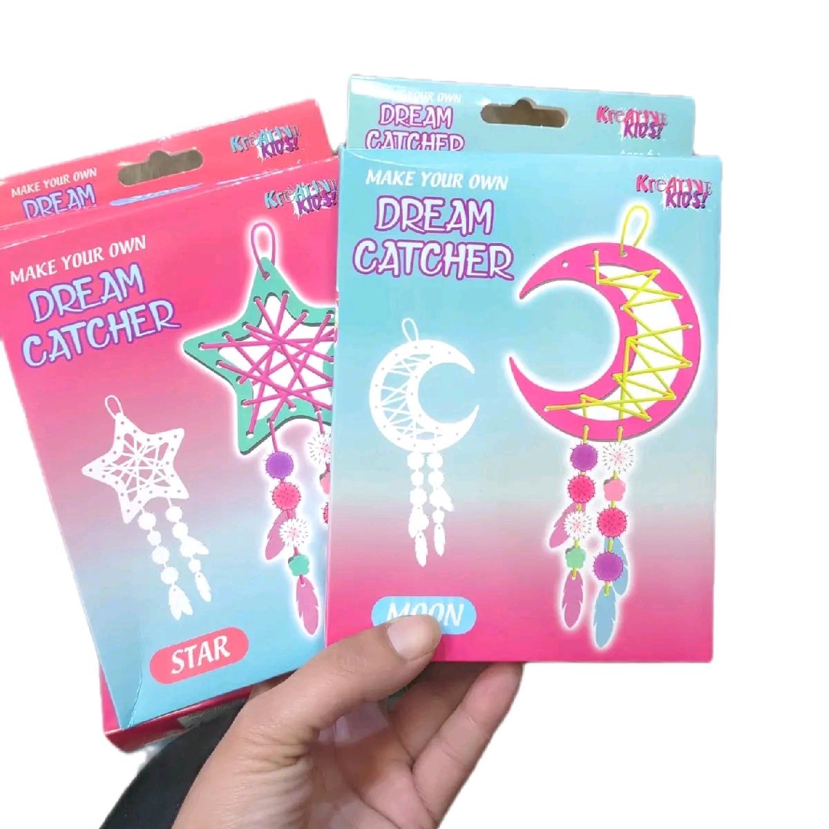 DIY Craft your Own Moon or Star Dreamcatcher