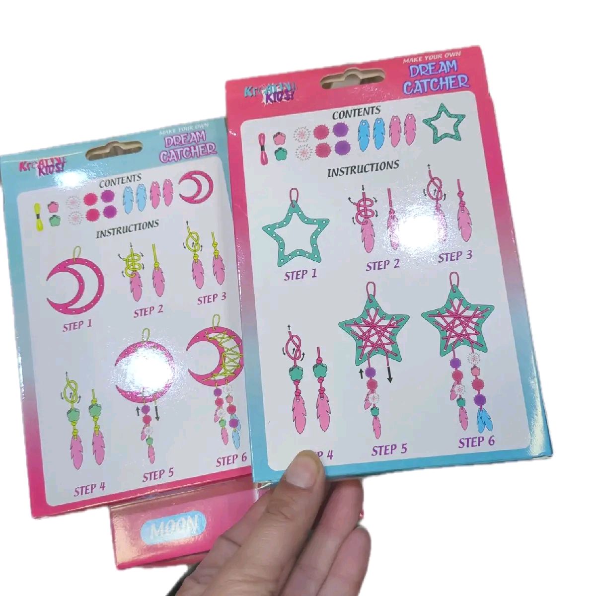 DIY Craft your Own Moon or Star Dreamcatcher