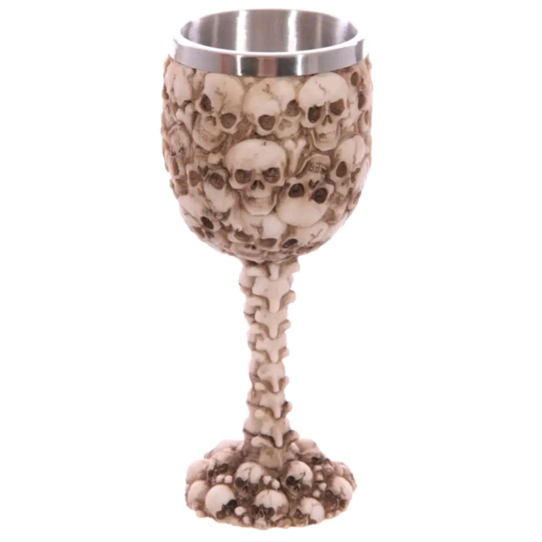Decorative multi Skull & Spine Goblet Drinkware