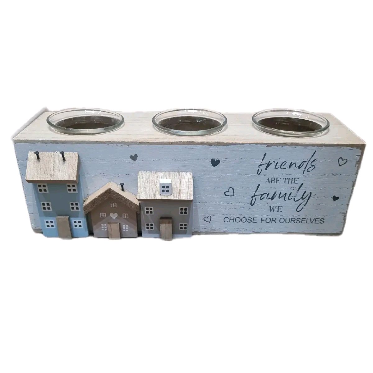 Friends/family 3 Candle Tealight Holder 26cm
