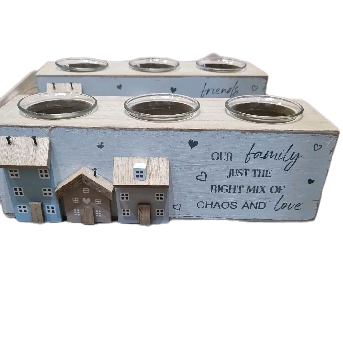 Friends/family 3 Candle Tealight Holder 26cm