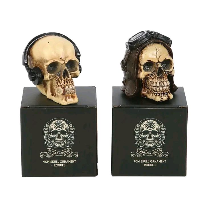9cm Resin Skull Ornament - assorted designs