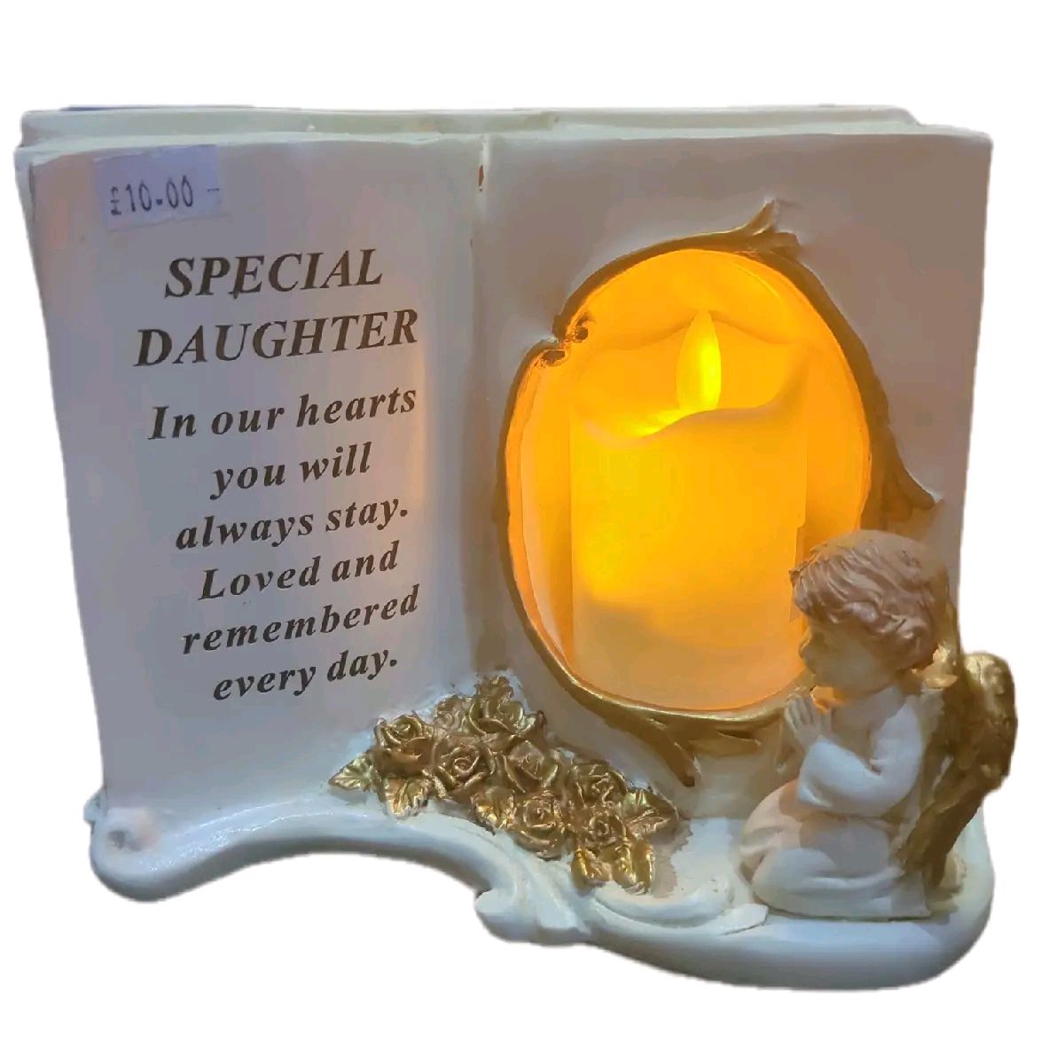 Special Daughter Memorial Tealight Holder with Battery Candle