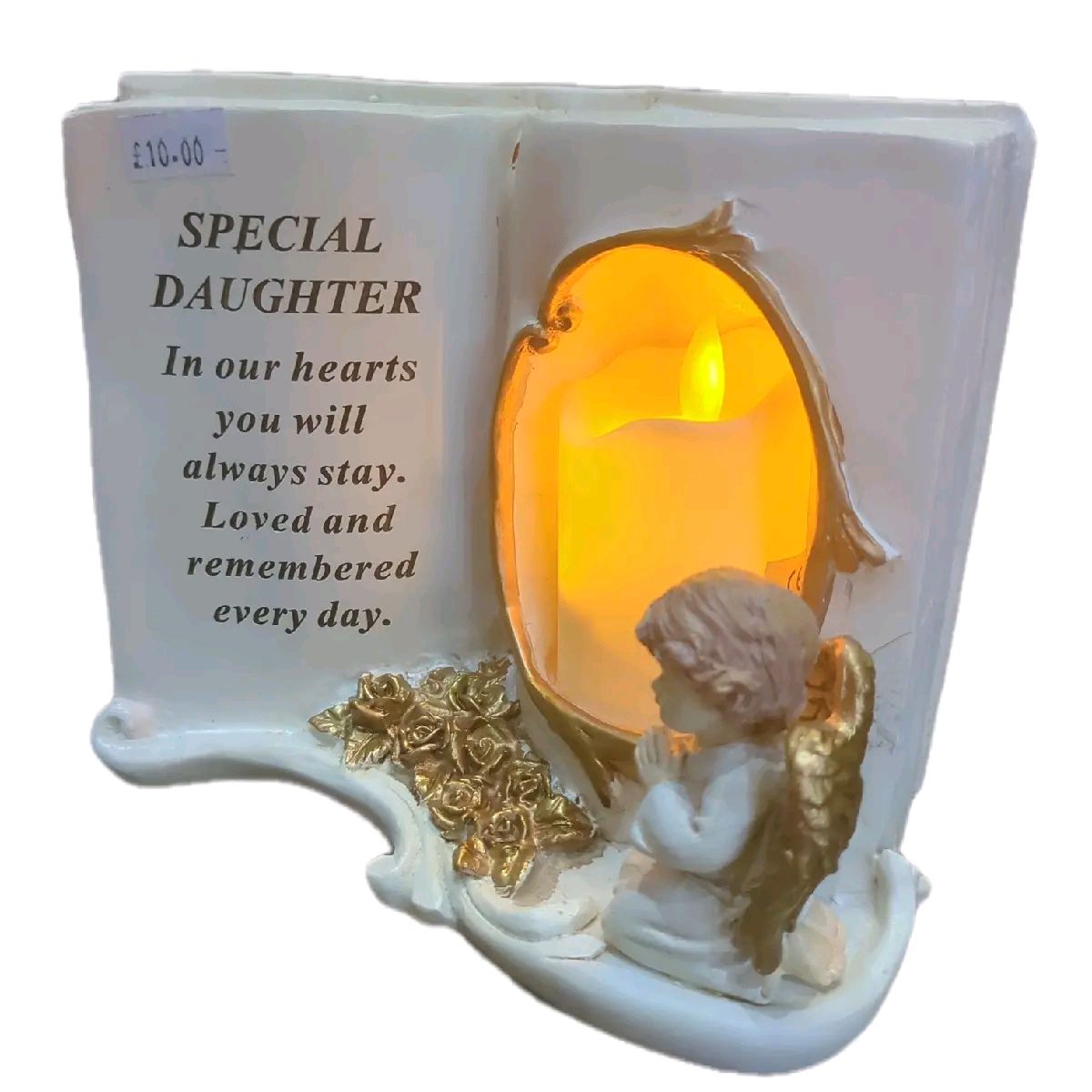Special Daughter Memorial Tealight Holder with Battery Candle