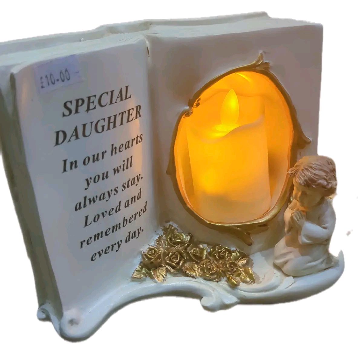 Special Daughter Memorial Tealight Holder with Battery Candle