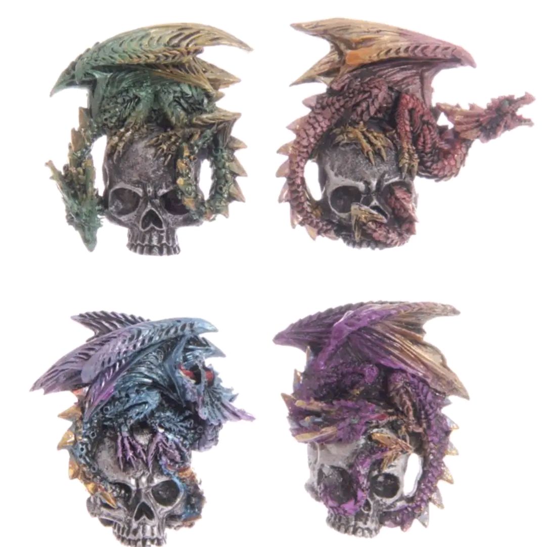 Dark Legends Silver Skull Dragon Magnet
