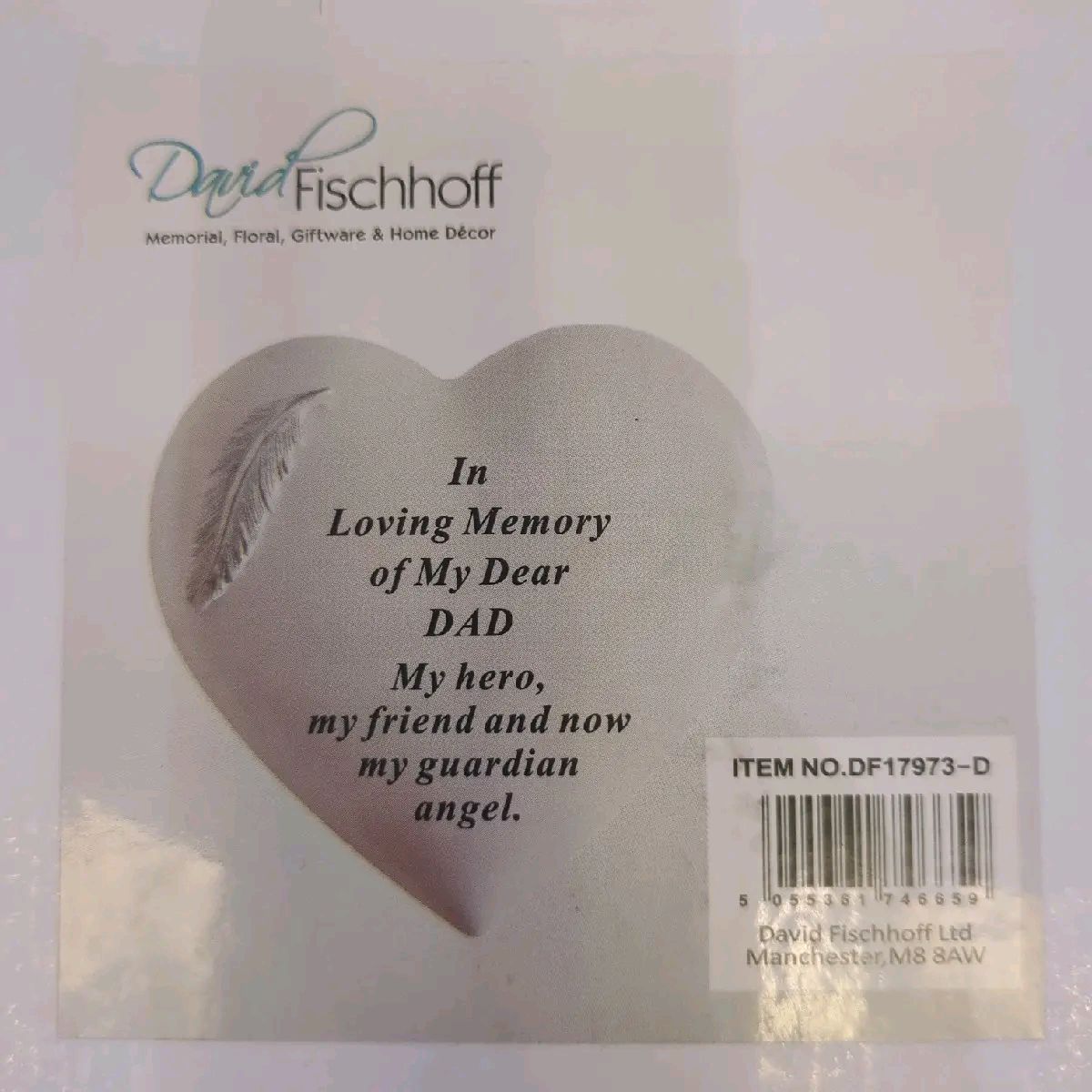 Remembrance Heart with Silver Feather, 5 options