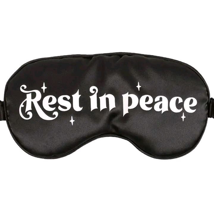 Rest in Peace Satin Eye Mask